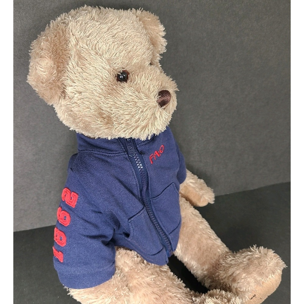 FAO Schwarz Teddy Bear Plush Stuffed Animal Toys "R" Us Blue Jacket~2011